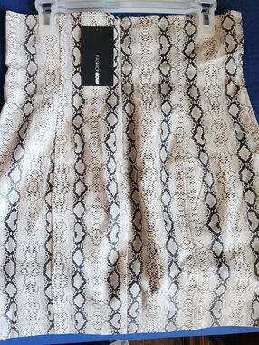 Fashion Nova Snake Print Mini Skirt